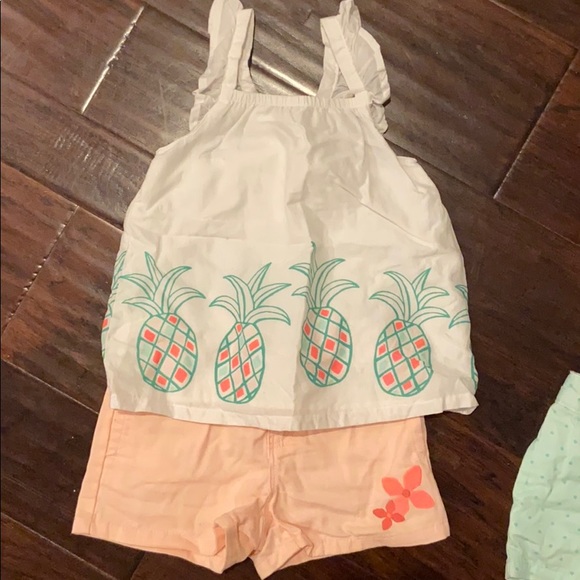 Gymboree Island Cruise Pineapple top Shorts Lot 4 - Picture 2 of 6